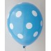 Royal Blue - White Polkadots Printed Balloons